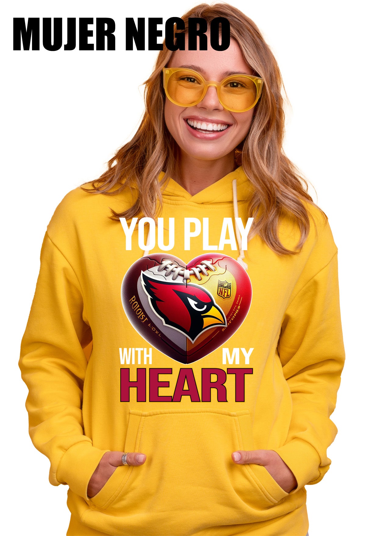 Camiseta Arizona Cardinals Mujer Negro 2