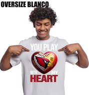 Camiseta Arizona Cardinals Oversize Blanco 2