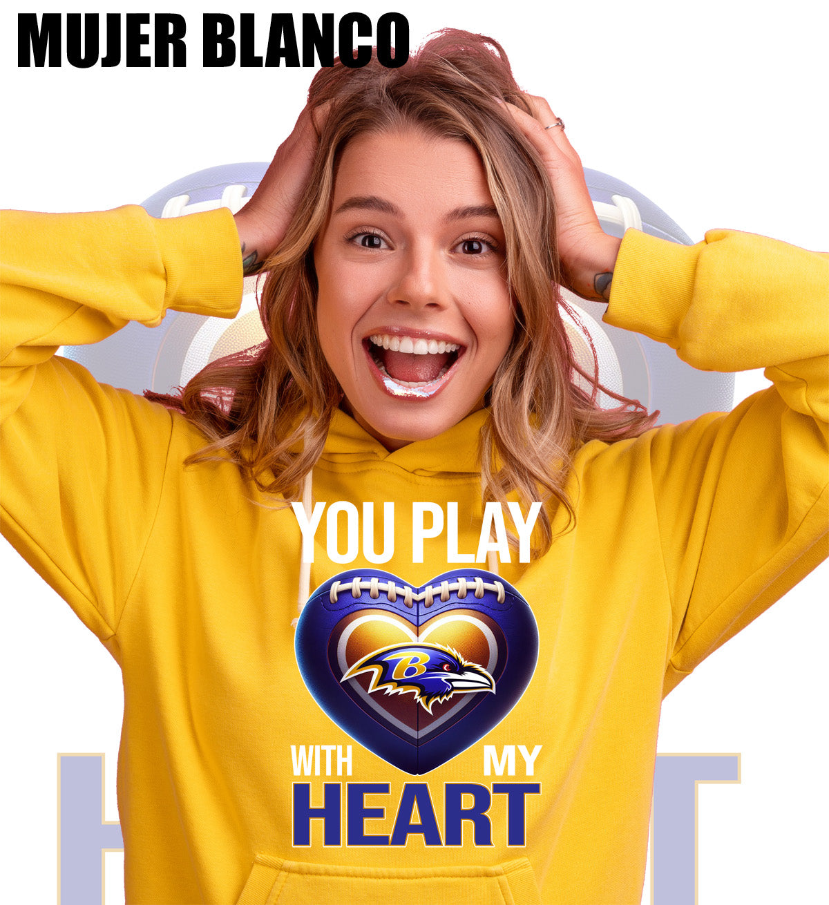 Camiseta Baltimore Ravens Mujer Blanco 1