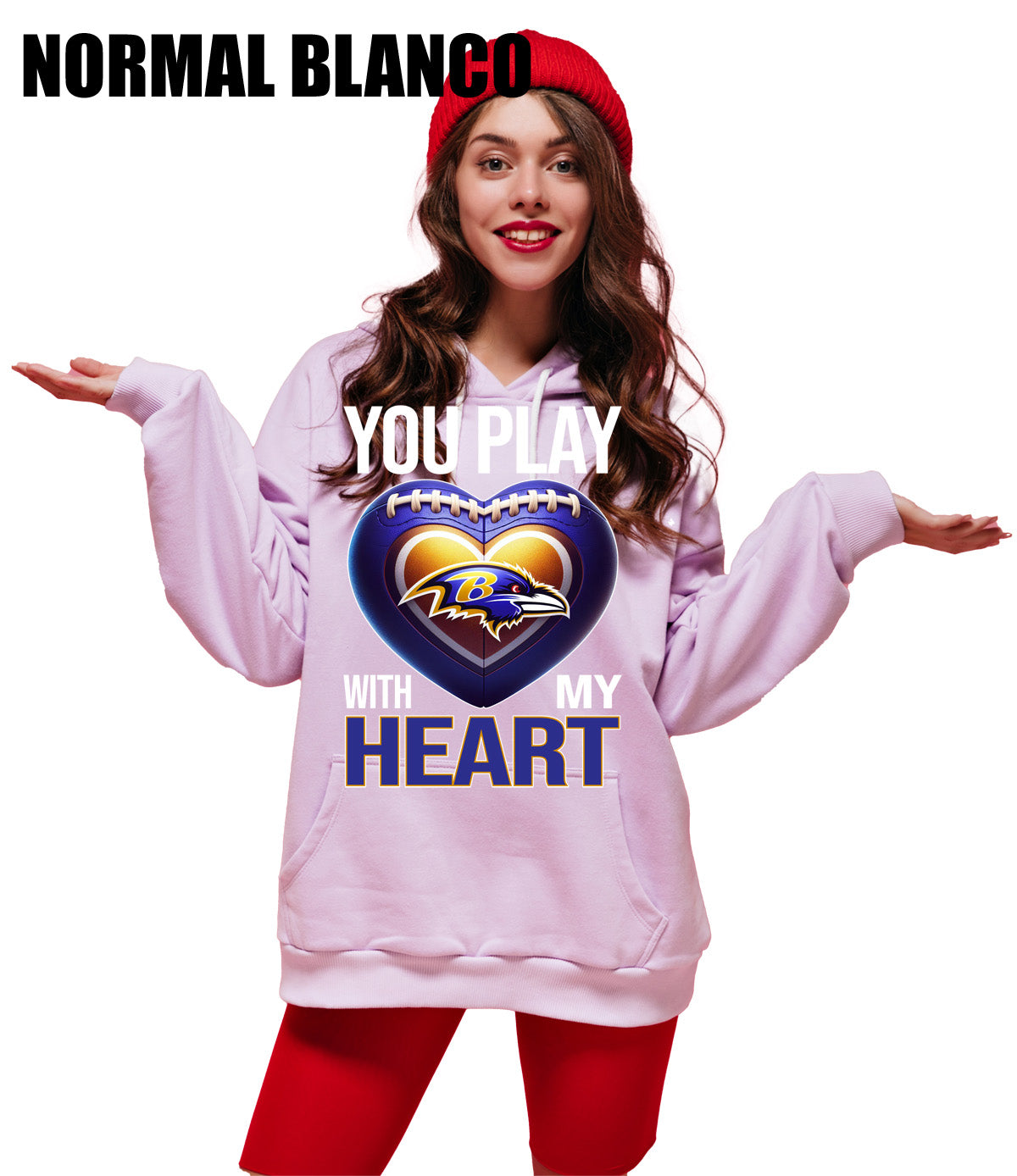 Camiseta Baltimore Ravens Normal Blanco 2