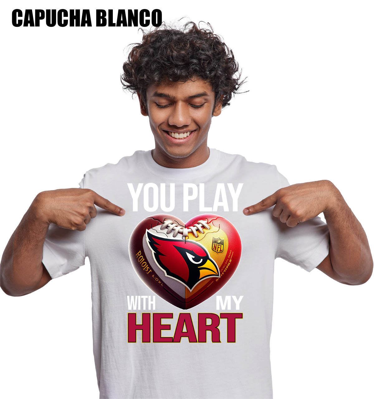 Sudadera Arizona Cardinals Capucha Blanco 2