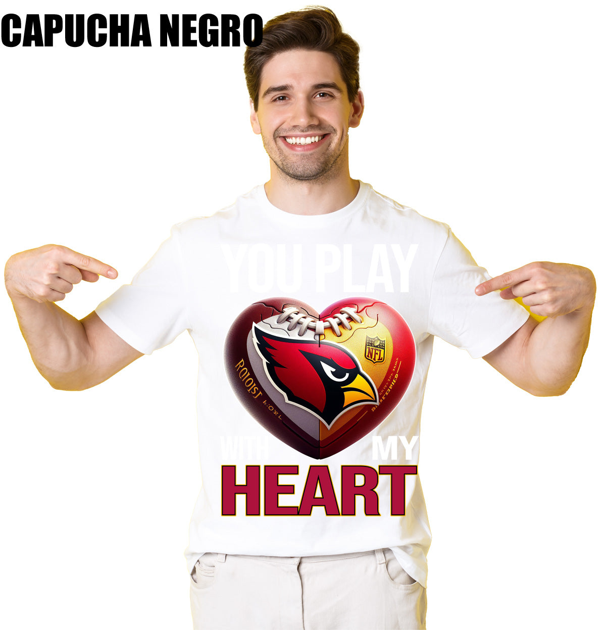 Sudadera Arizona Cardinals Capucha Negro 2