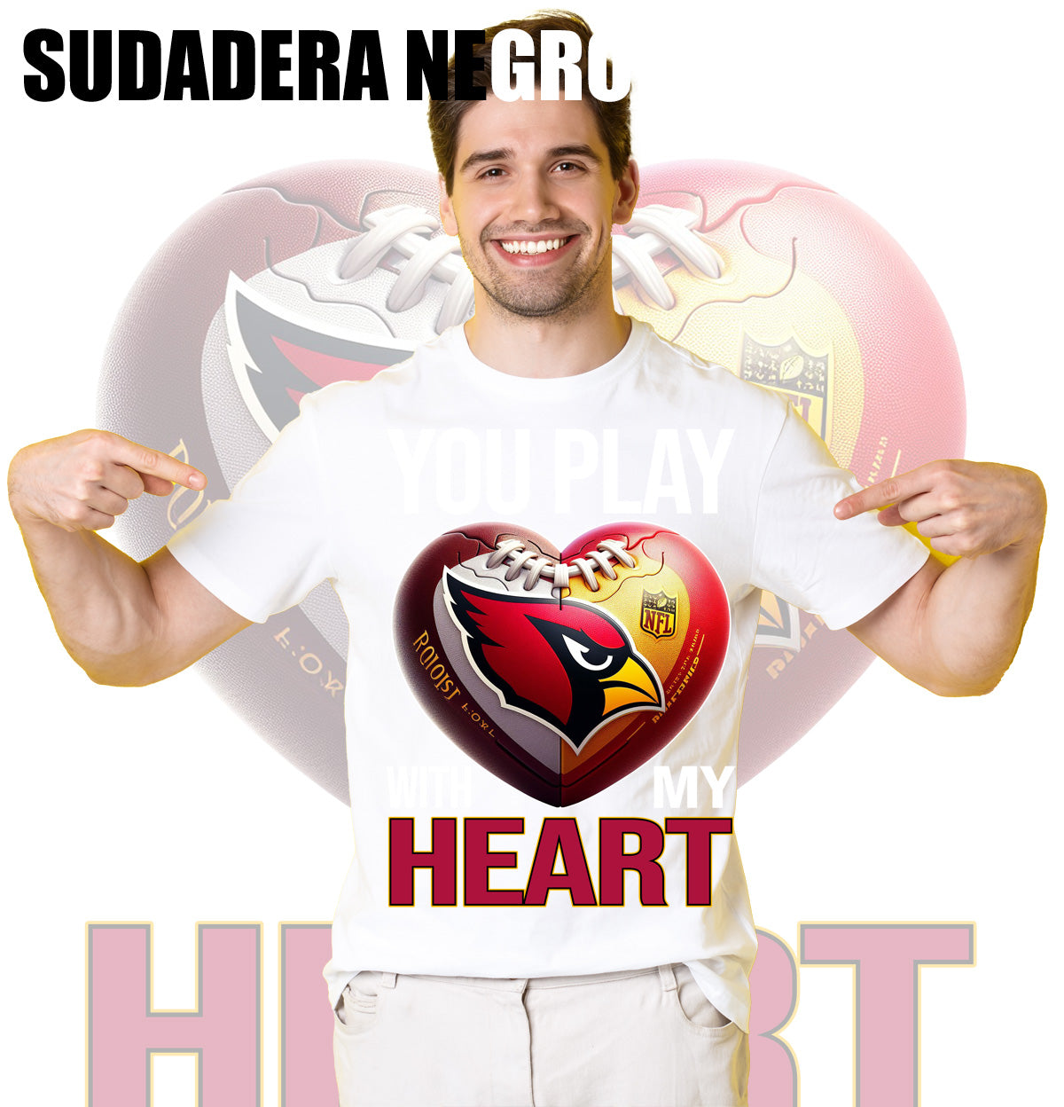 Sudadera Arizona Cardinals Negro 1